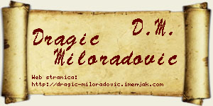 Dragić Miloradović vizit kartica